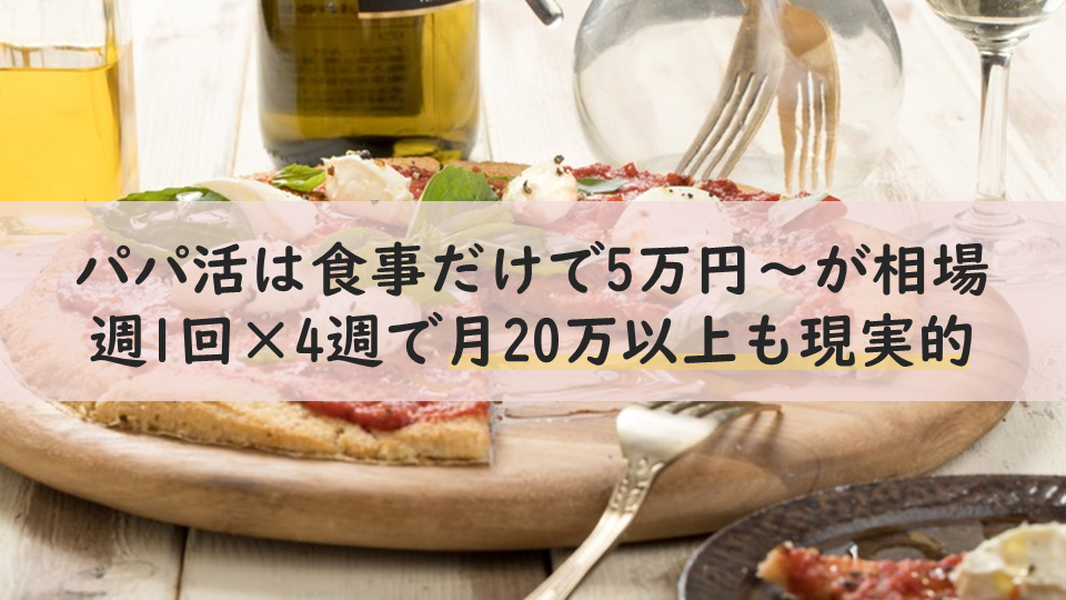 パパ活は食事だけで5万円～が相場